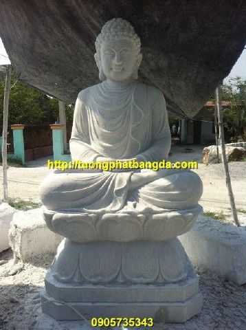 Tượng Phật bổn sư đá nguyên khối 4
