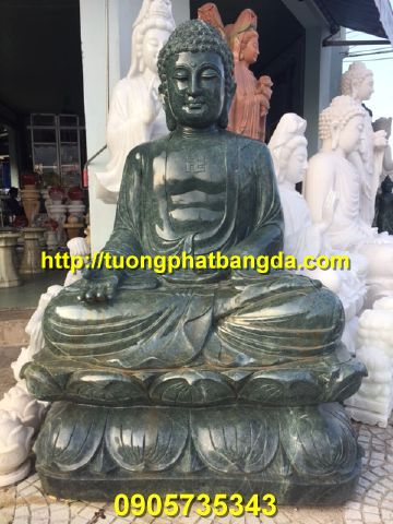 Phật thích ca bổn sư đá xanh ấn độ 9